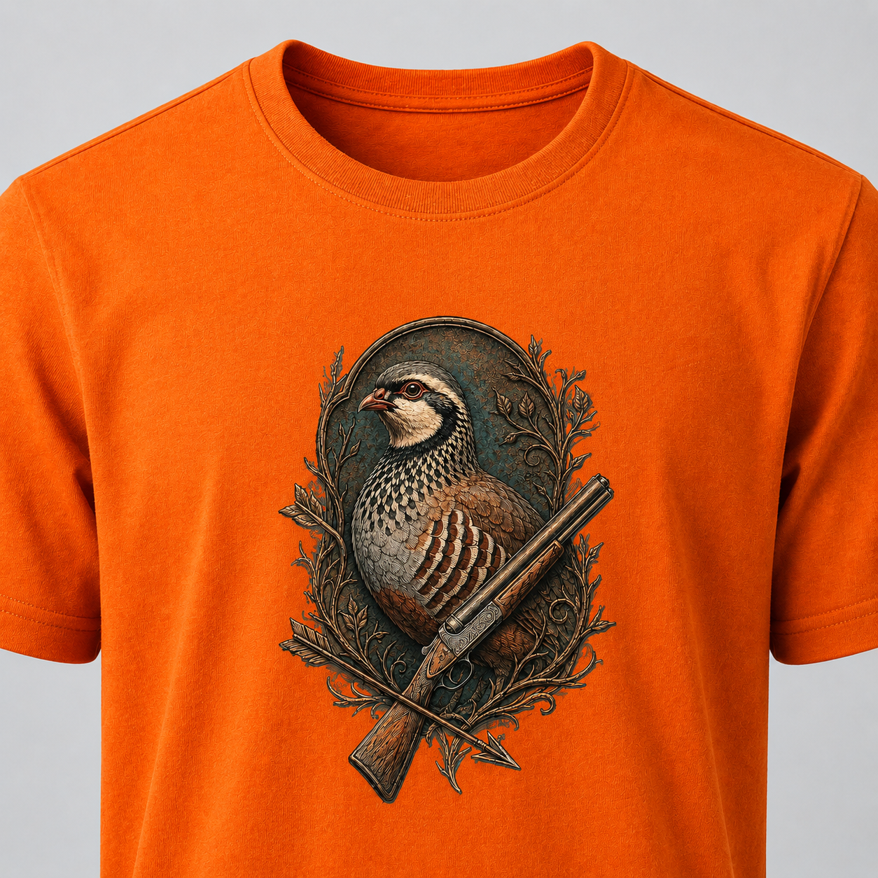 Hardstone Tüfekli Keklik Baskılı %100 Pamuk T-Shirt