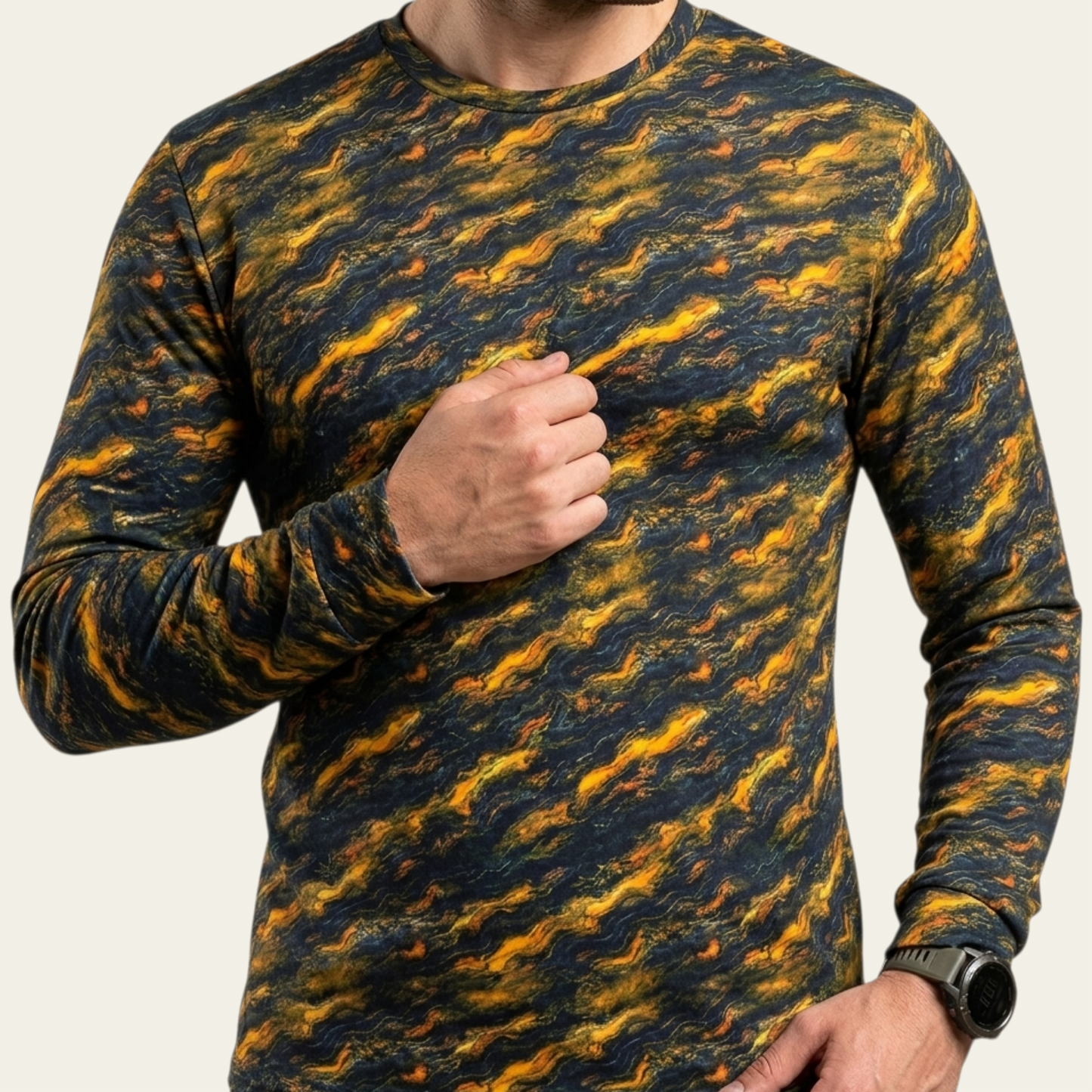 Van Gogh Tablo Desen Uzun Kollu T-shirt