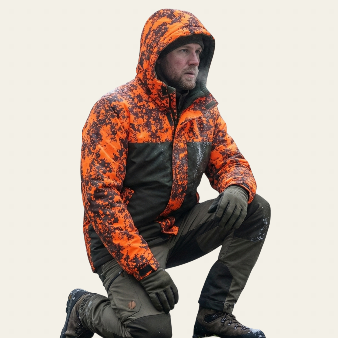Hardstone Apex Neon/Haki Kareli Desen Kaban