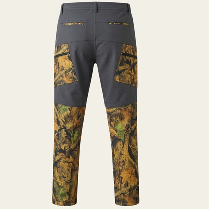 Siyah / Koyu Meşe Desen Softshell Pantolon