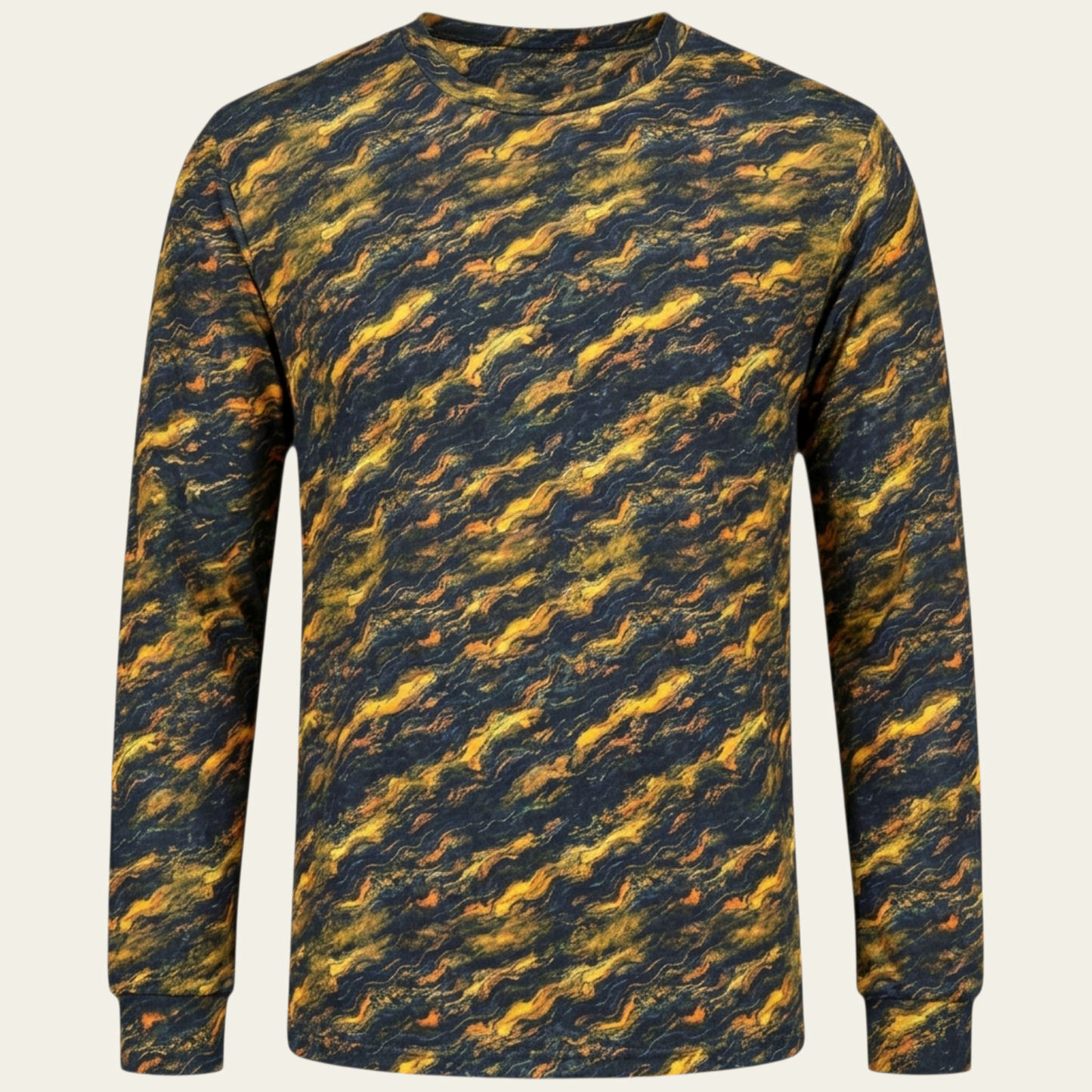 Van Gogh Tablo Desen Uzun Kollu T-shirt