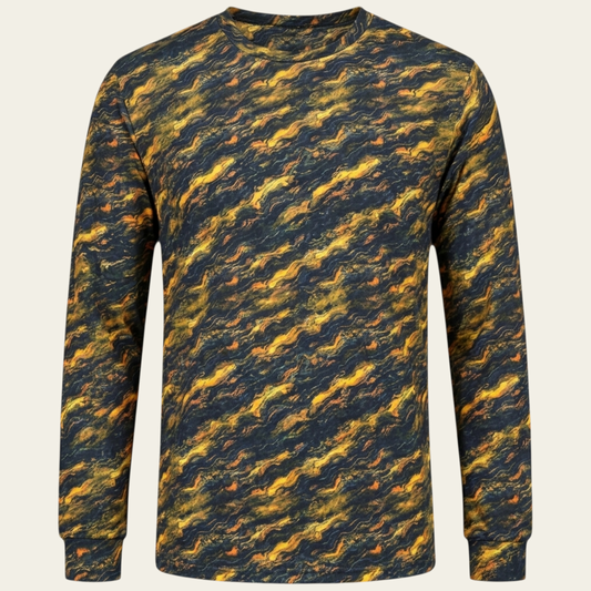Van Gogh Tablo Desen Uzun Kollu T-shirt