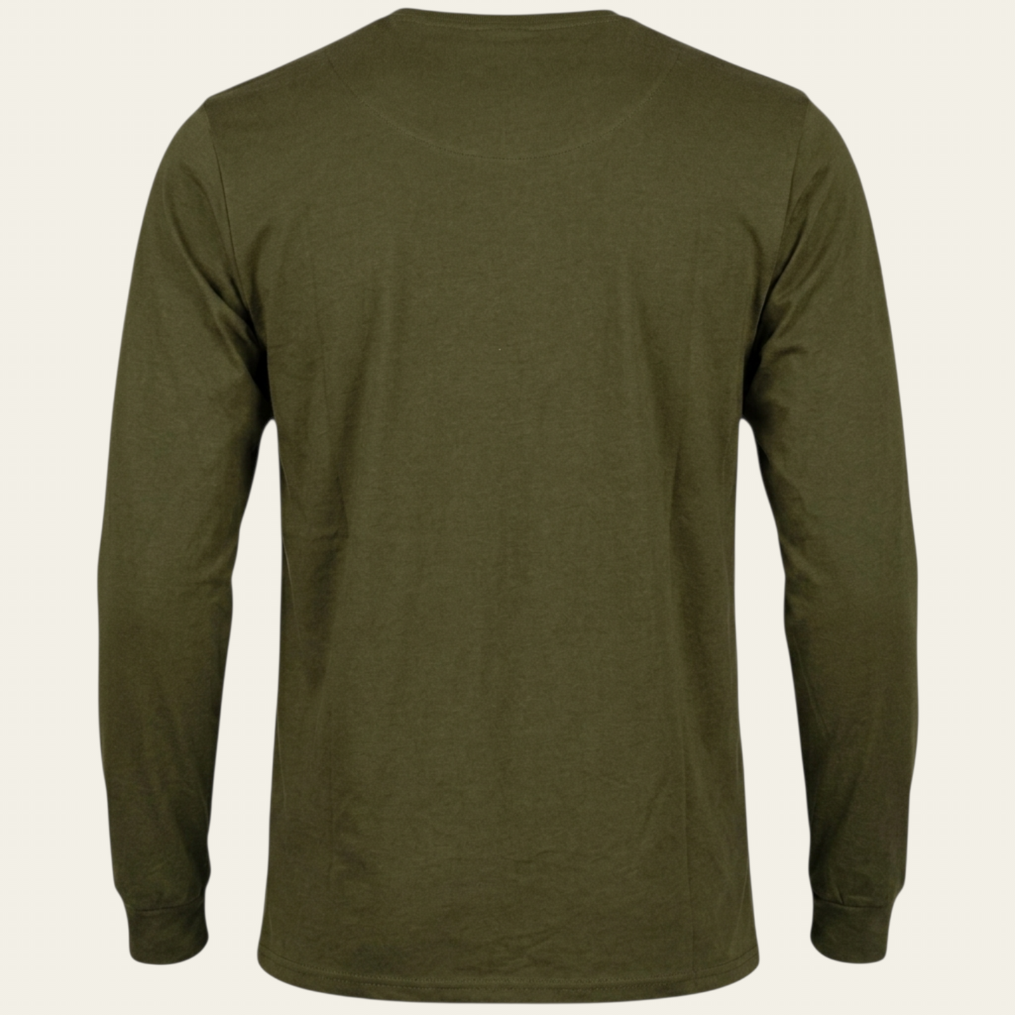 Ördek Desenli Haki Uzun Kollu T-shirt