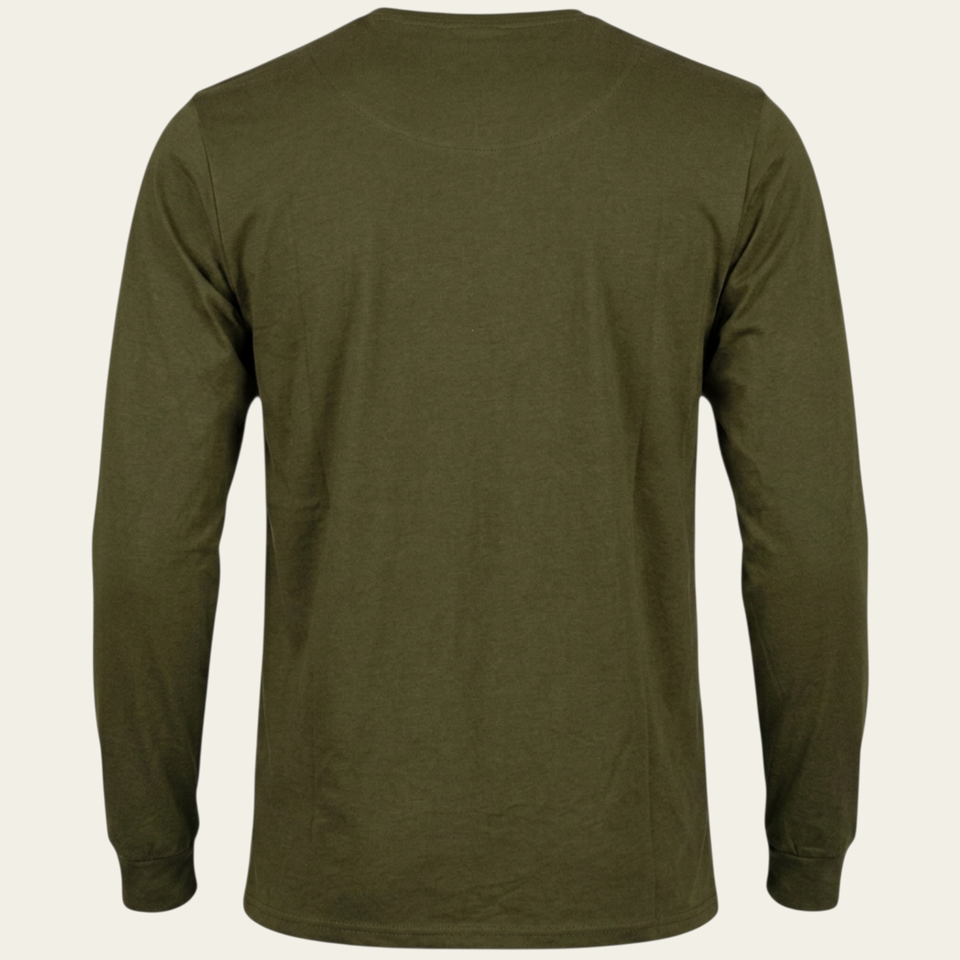 Ördek Desenli Haki Uzun Kollu T-shirt