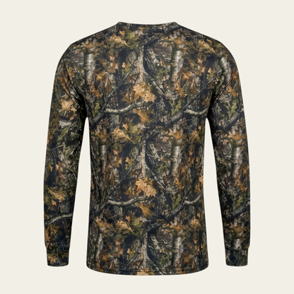 Tavşan-Meşe Desen Uzun Kollu T-shirt