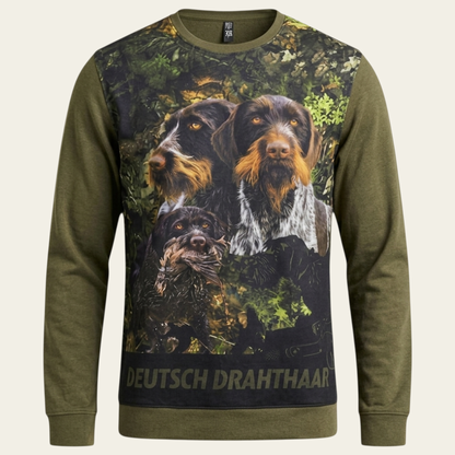 Av Köpeği Desenli Uzun Kollu T-shirt