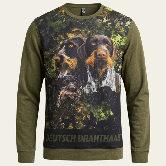 Av Köpeği Desenli Uzun Kollu T-shirt