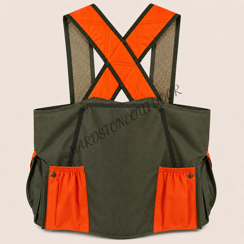 Dargo Turuncu Haki Askılı Cordura Avcı Yeleği