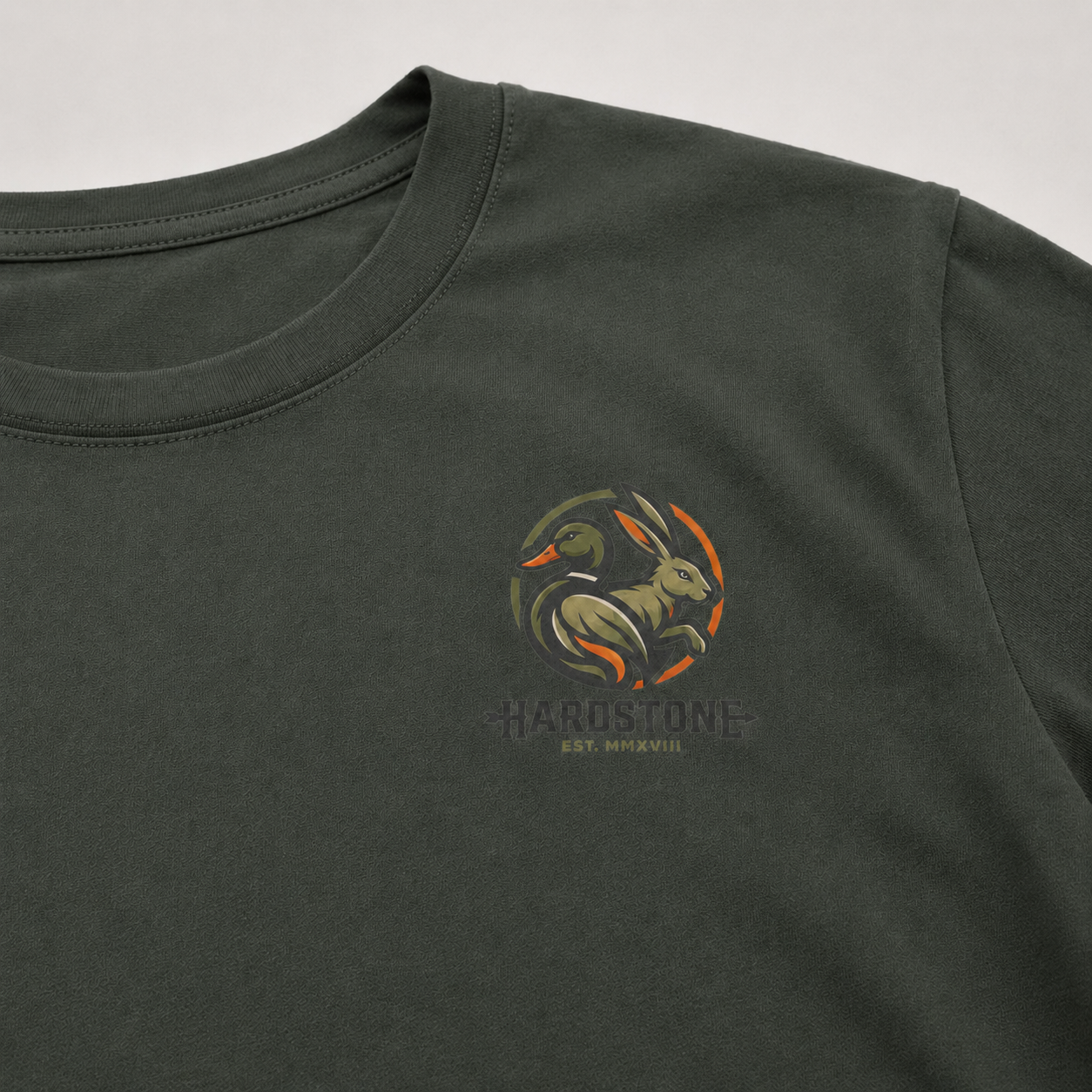 Hardstone Signature Logo Baskılı %100 Pamuk T-Shirt baskı ve kumaş detay görseli