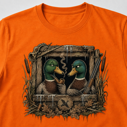 Hardstone Avcı Kulübesi Yeşilbaş Ördek Baskılı %100 Pamuklu T-Shirt