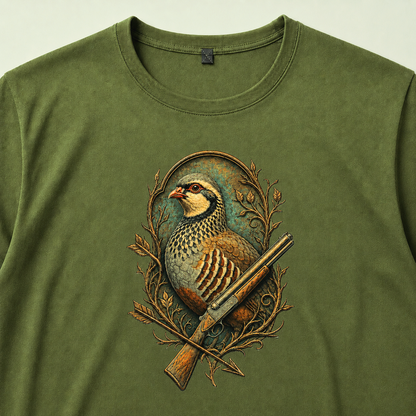 Hardstone Tüfekli Keklik Baskılı %100 Pamuk T-Shirt