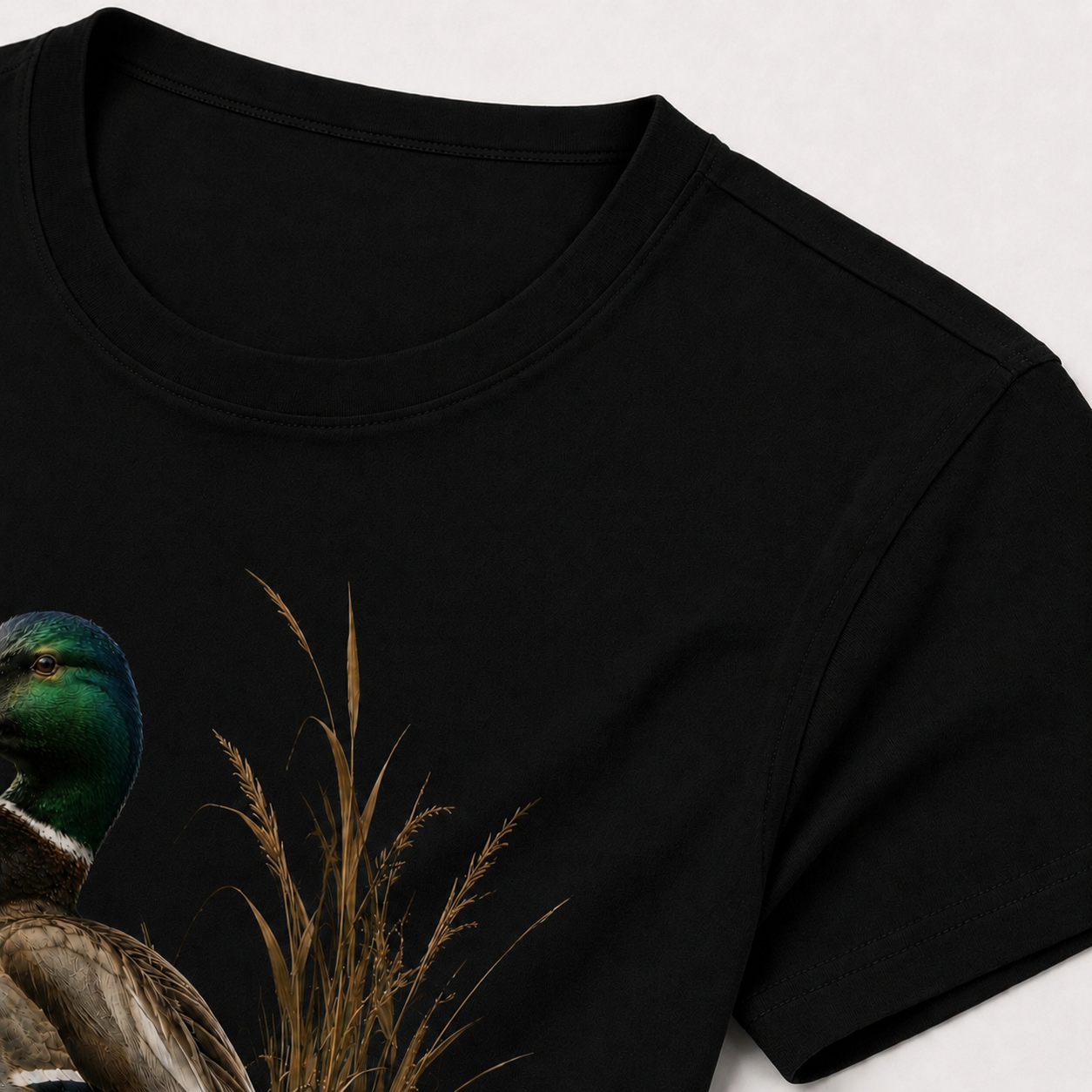 Hardstone Klasik Yeşilbaş Ördek Baskılı %100 Pamuk T-Shirt