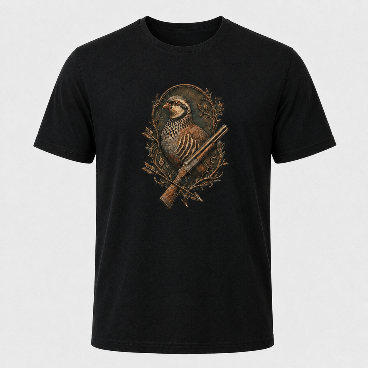 Hardstone Tüfekli Keklik Baskılı %100 Pamuk T-Shirt