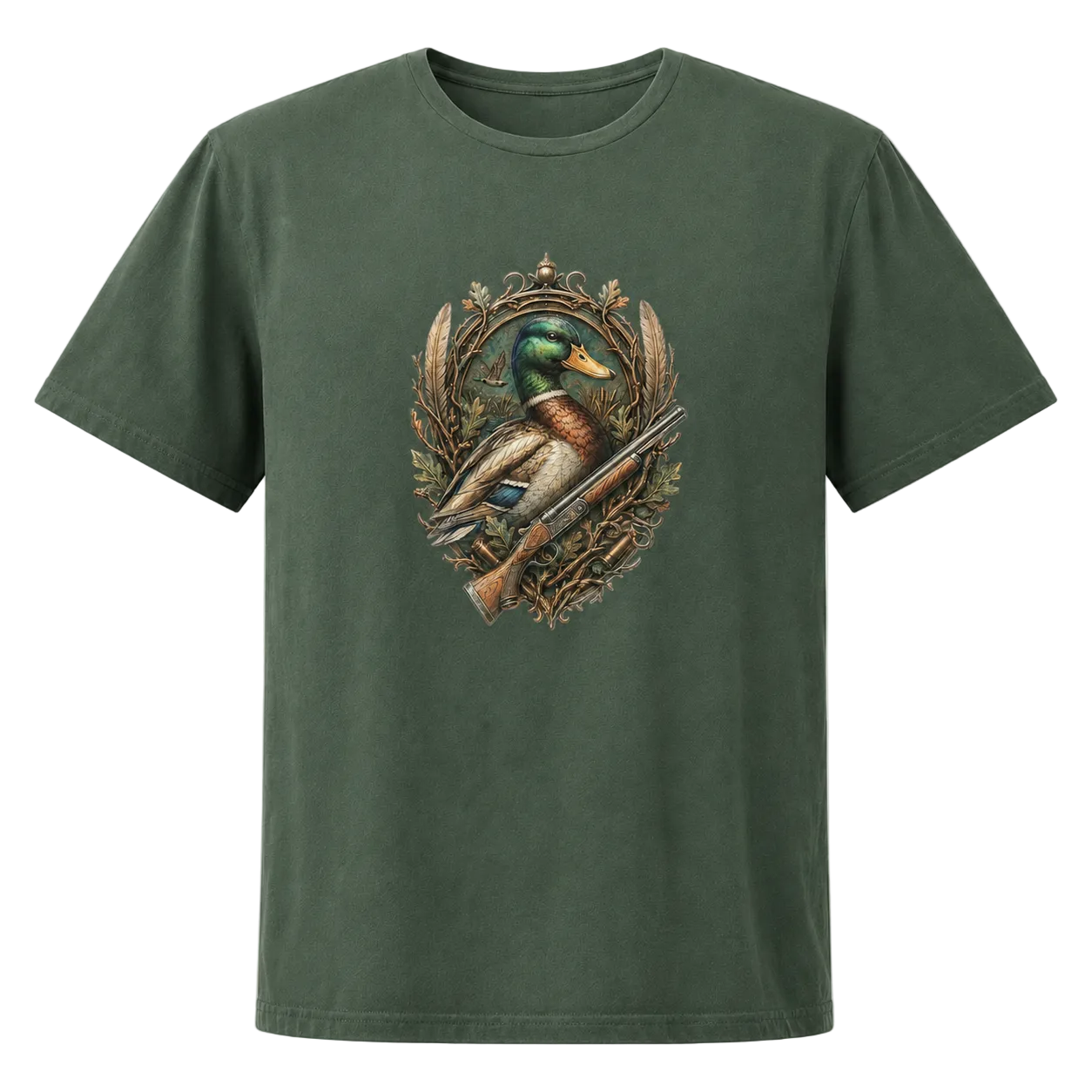 Hardstone Yeşilbaş Ördek Baskılı %100 Pamuk T-Shirt ürün ana görseli