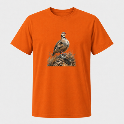 Hardstone Kınalı Keklik Baskılı %100 Pamuk T-Shirt - Haki