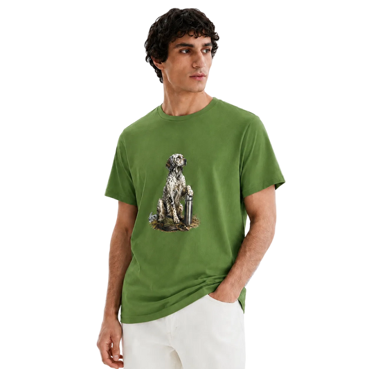 Hardstone Setter Baskılı %100 Pamuk T-Shirt model üzerinde görünüm