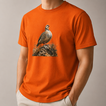 Hardstone Kınalı Keklik Baskılı %100 Pamuk T-Shirt - Haki