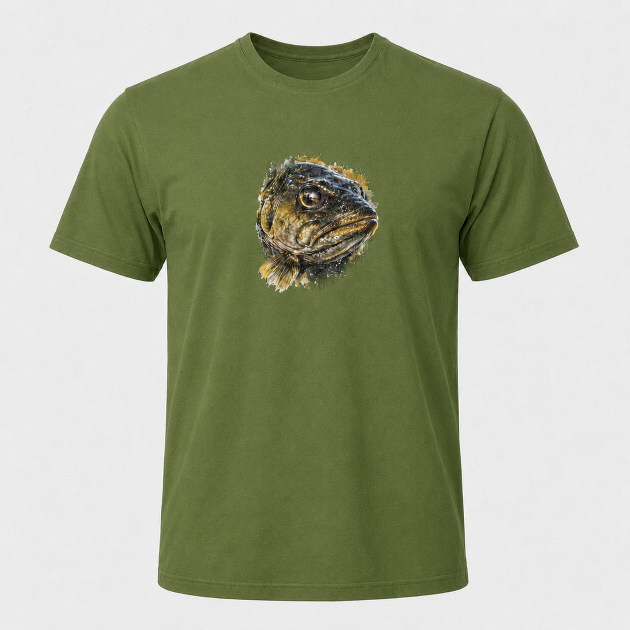 Hardstone Yırtıcı Balık Baskılı %100 Pamuk T-Shirt