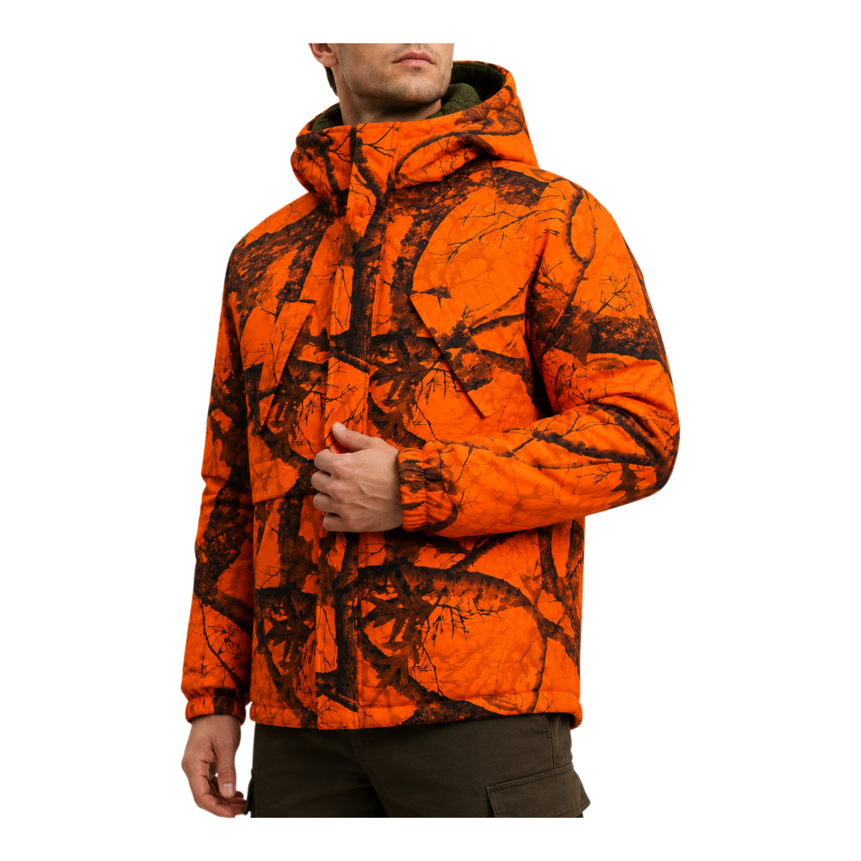 Hardstone Hunter Süet Mont - Turuncu (Neon) Kamuflaj