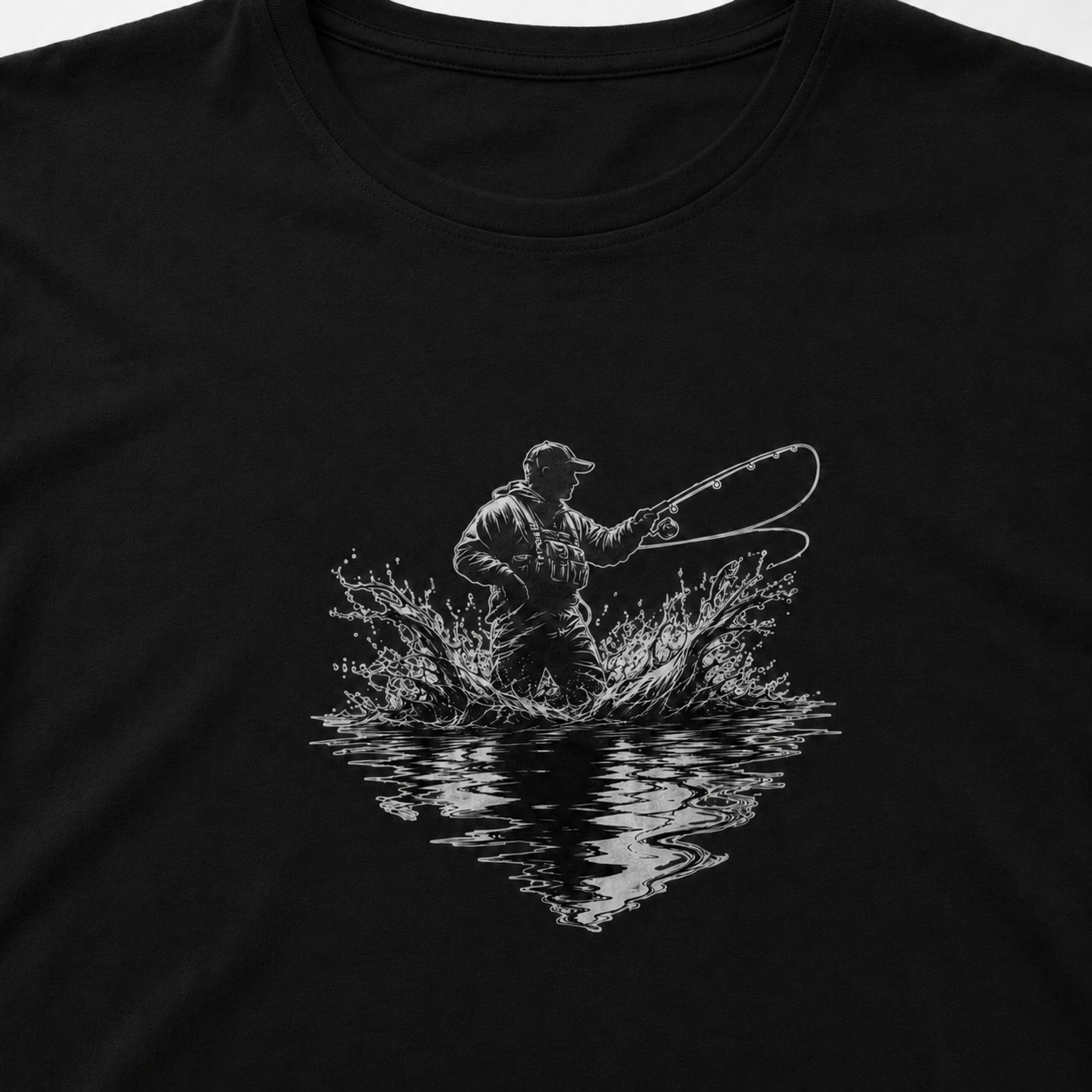 Hardstone At-Çek Balıkçı Baskılı %100 Pamuk T-Shirt