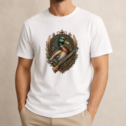 Hardstone Yeşilbaş Ördek Baskılı %100 Pamuk T-Shirt