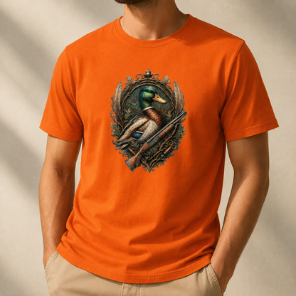 Hardstone Yeşilbaş Ördek Baskılı %100 Pamuk T-Shirt