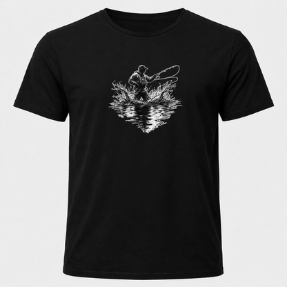 Hardstone At-Çek Balıkçı Baskılı %100 Pamuk T-Shirt