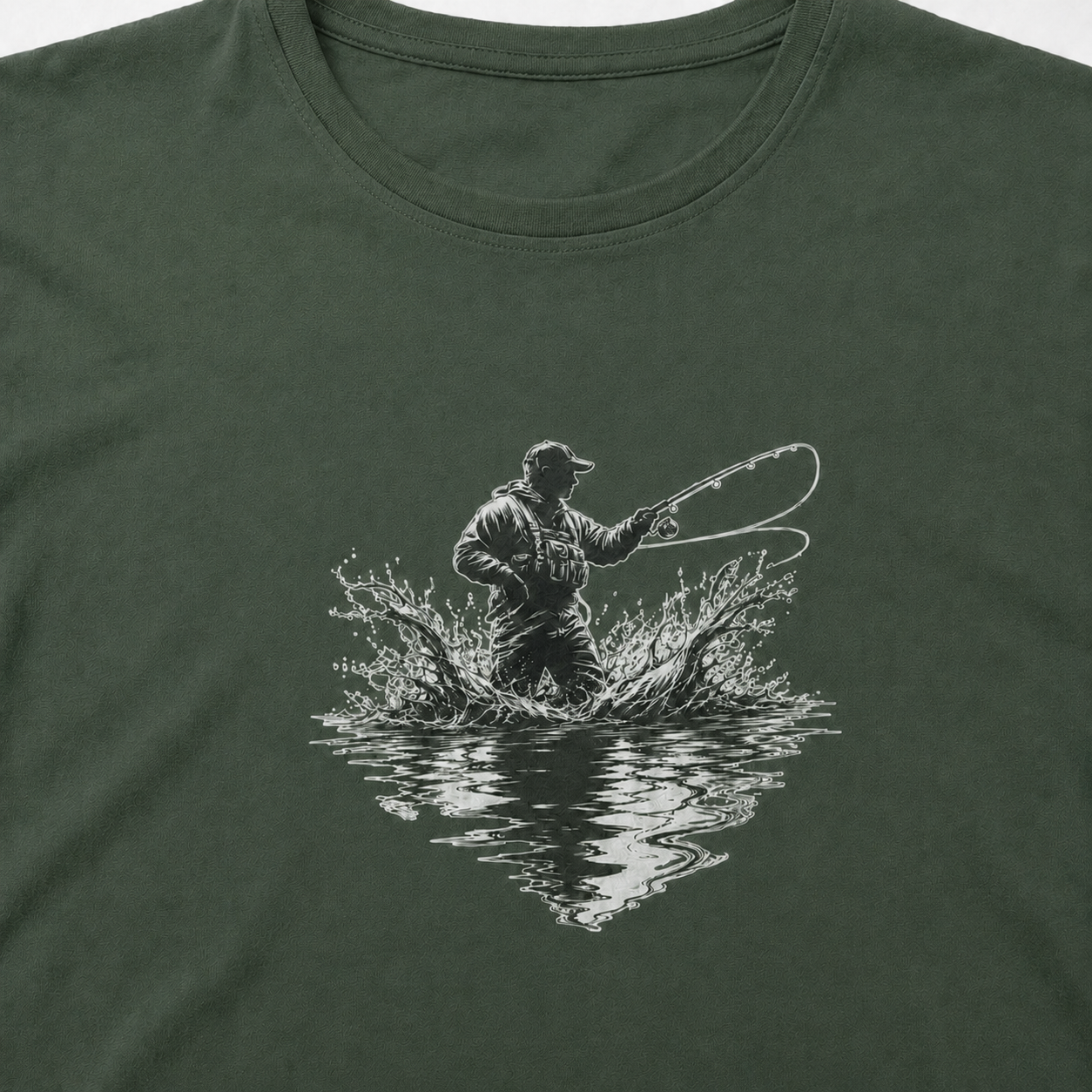 Hardstone At-Çek Balıkçı Baskılı %100 Pamuk T-Shirt