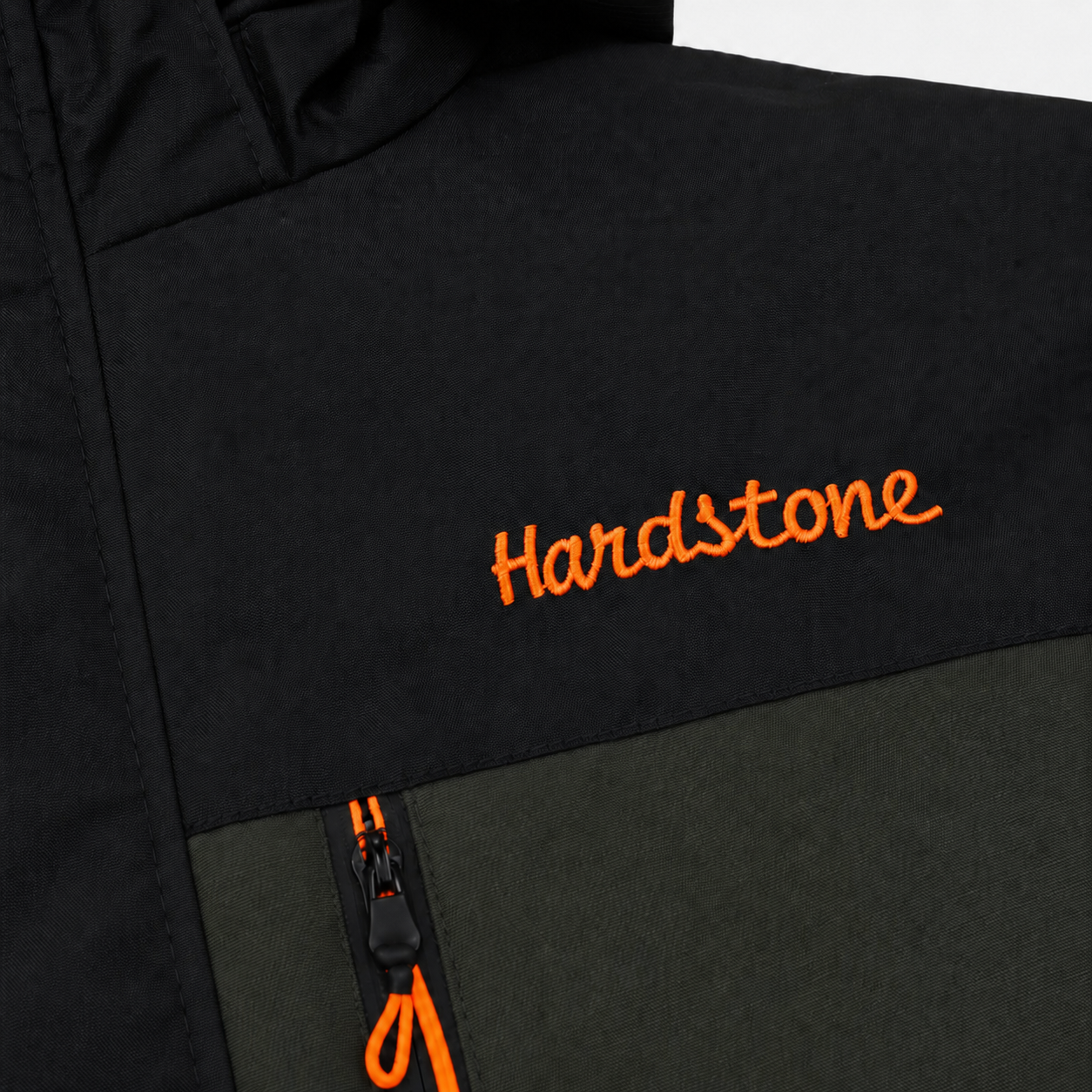 Hardstone Oxford Kapüşonlu Erkek Kaban – Turuncu İz