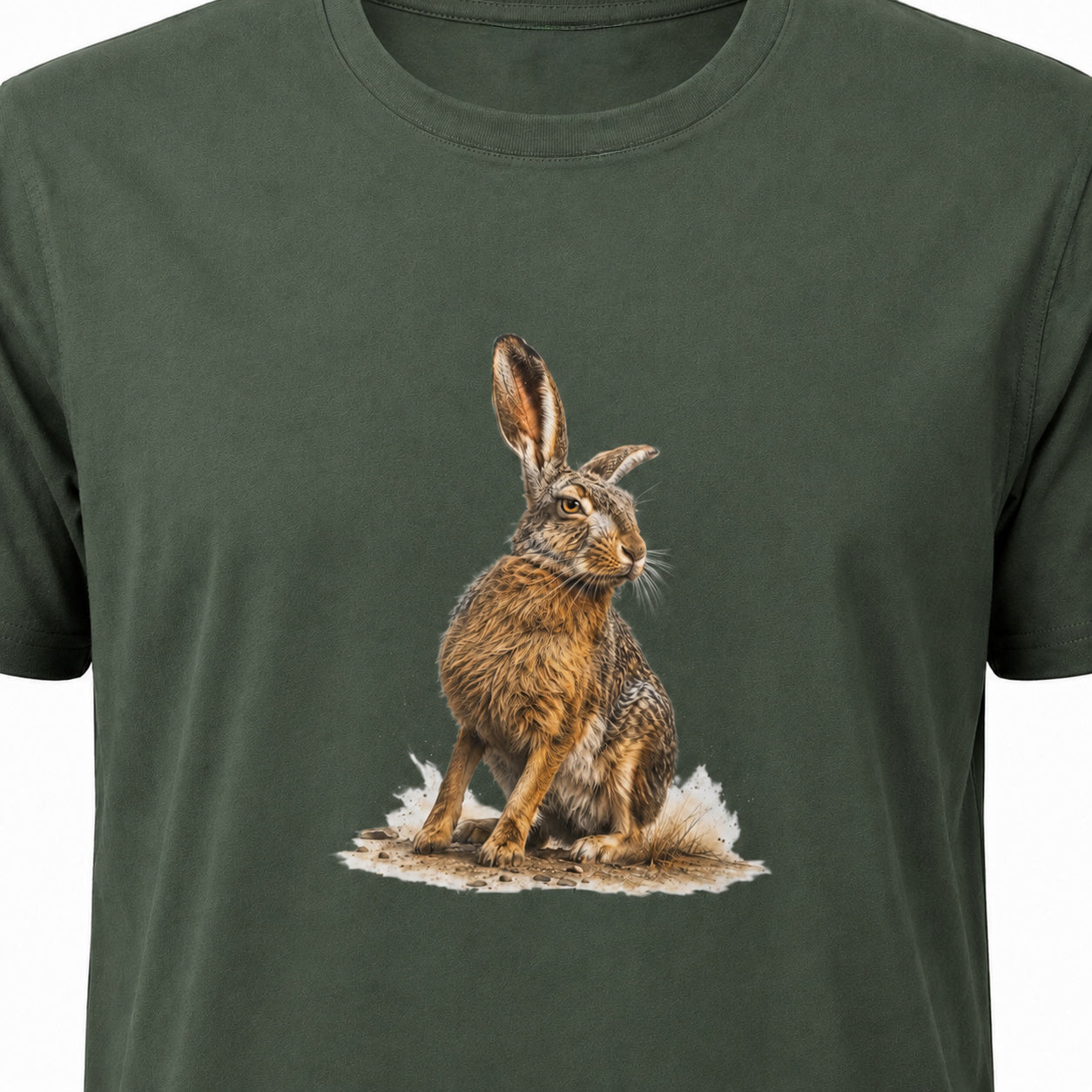 Hardstone Yabani Tavşan Baskılı %100 Pamuk T-Shirt ürün detay görseli