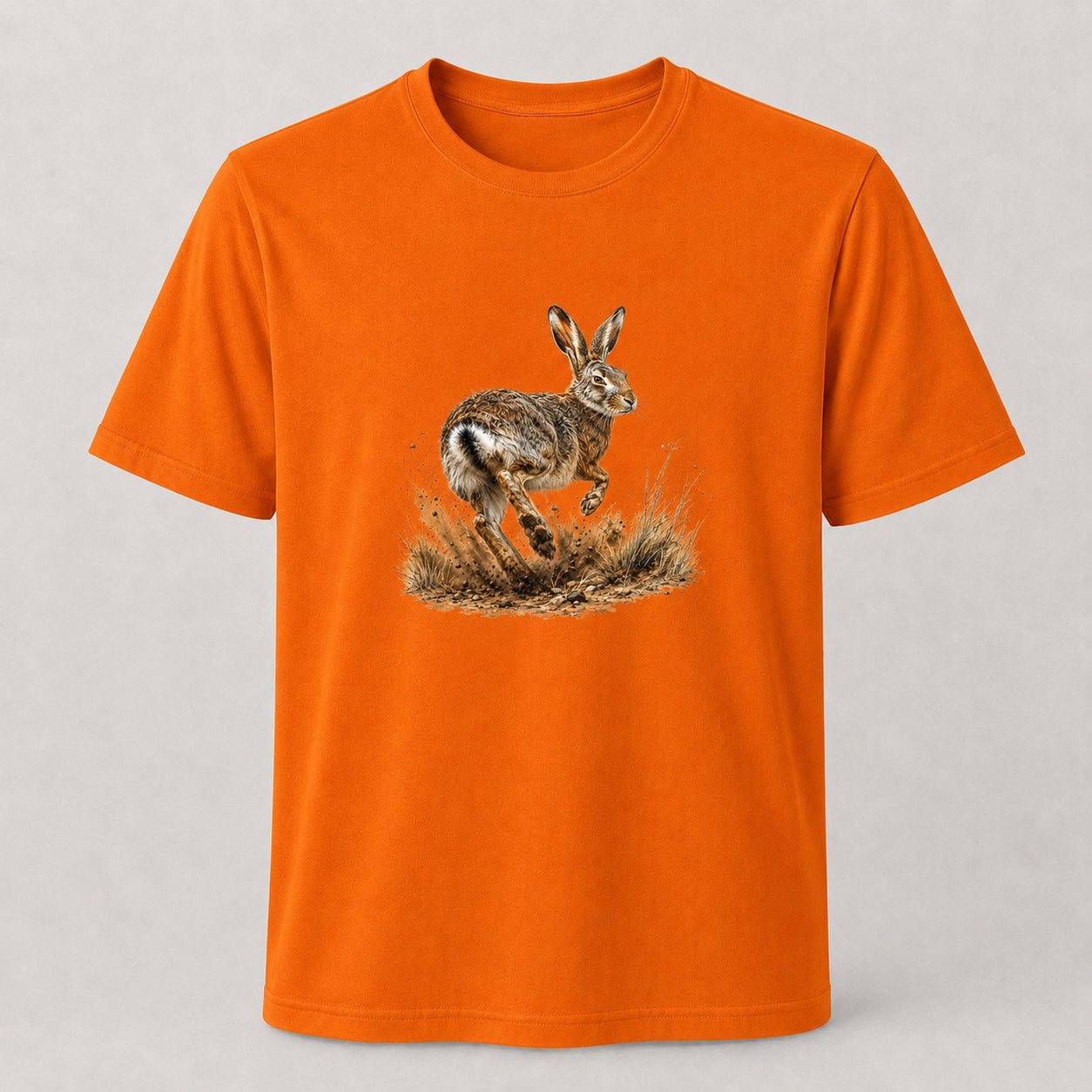 Hardstone Koşan Tavşan Baskılı %100 Pamuk T-Shirt