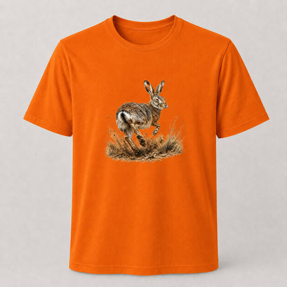 Hardstone Koşan Tavşan Baskılı %100 Pamuk T-Shirt