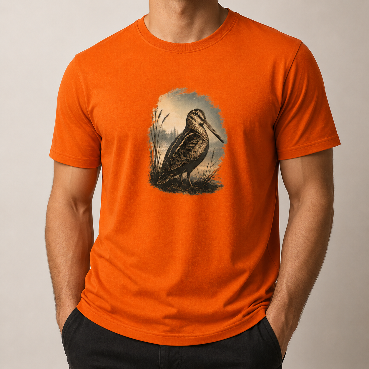 Hardstone Çulluk Kuşu Baskılı %100 Pamuk T-Shirt
