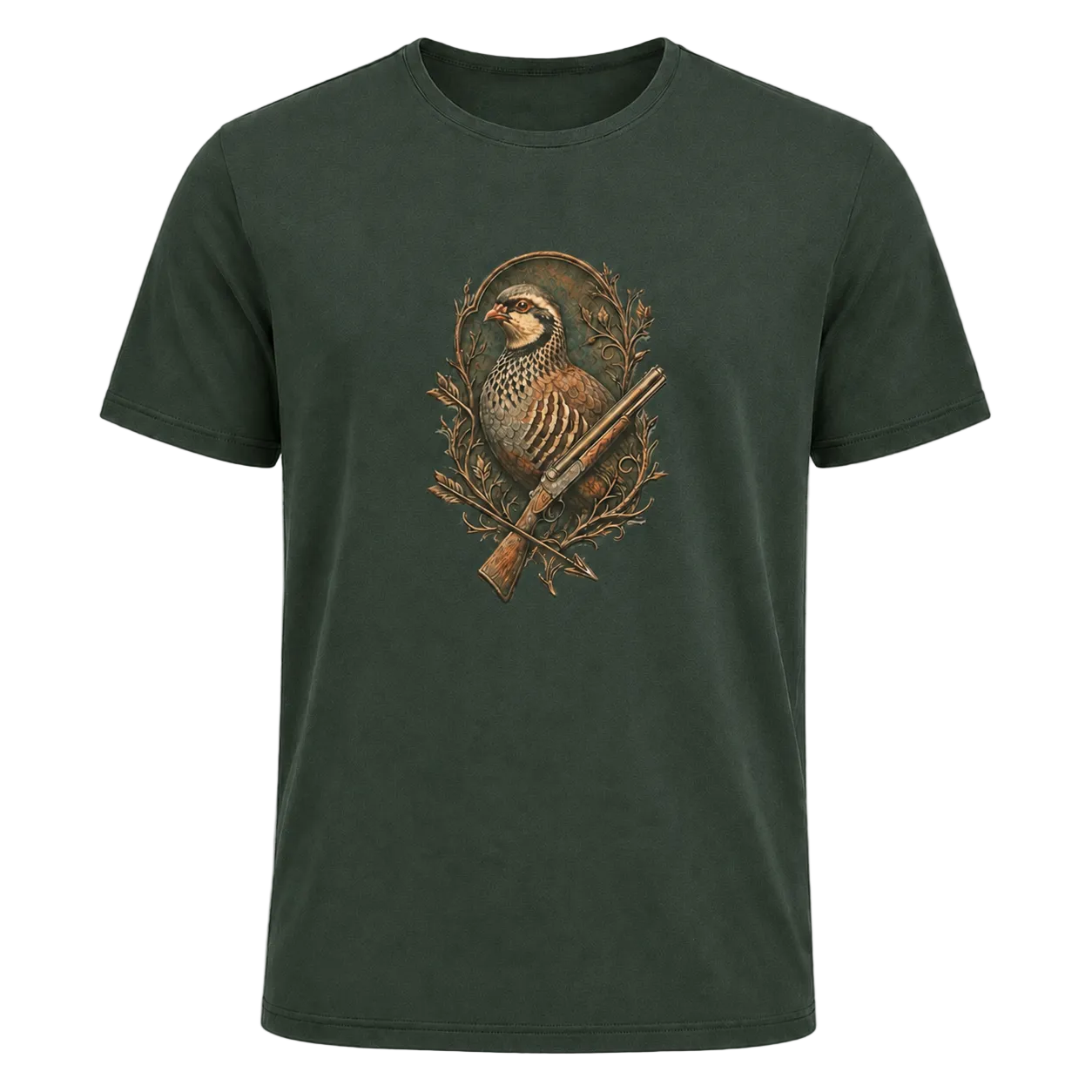 Hardstone Tüfekli Keklik Baskılı %100 Pamuk T-Shirt ürün ana görseli