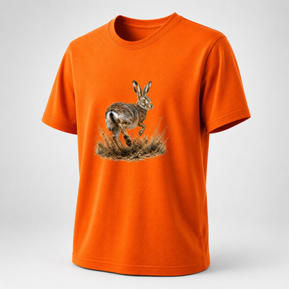 Hardstone Koşan Tavşan Baskılı %100 Pamuk T-Shirt
