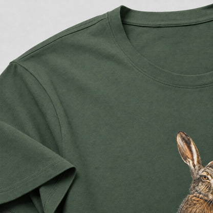 Hardstone Yabani Tavşan Baskılı %100 Pamuk T-Shirt baskı ve kumaş detay görseli