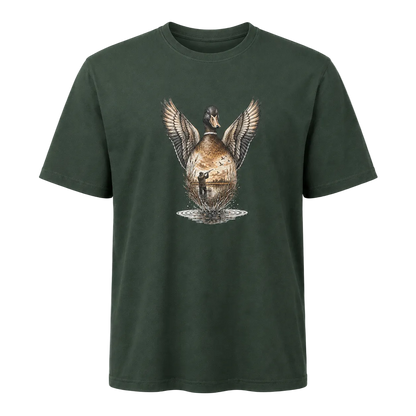 Hardstone Kanatlanan Yeşilbaş Ördek Baskılı %100 Pamuklu T-Shirt ürün ana görseli