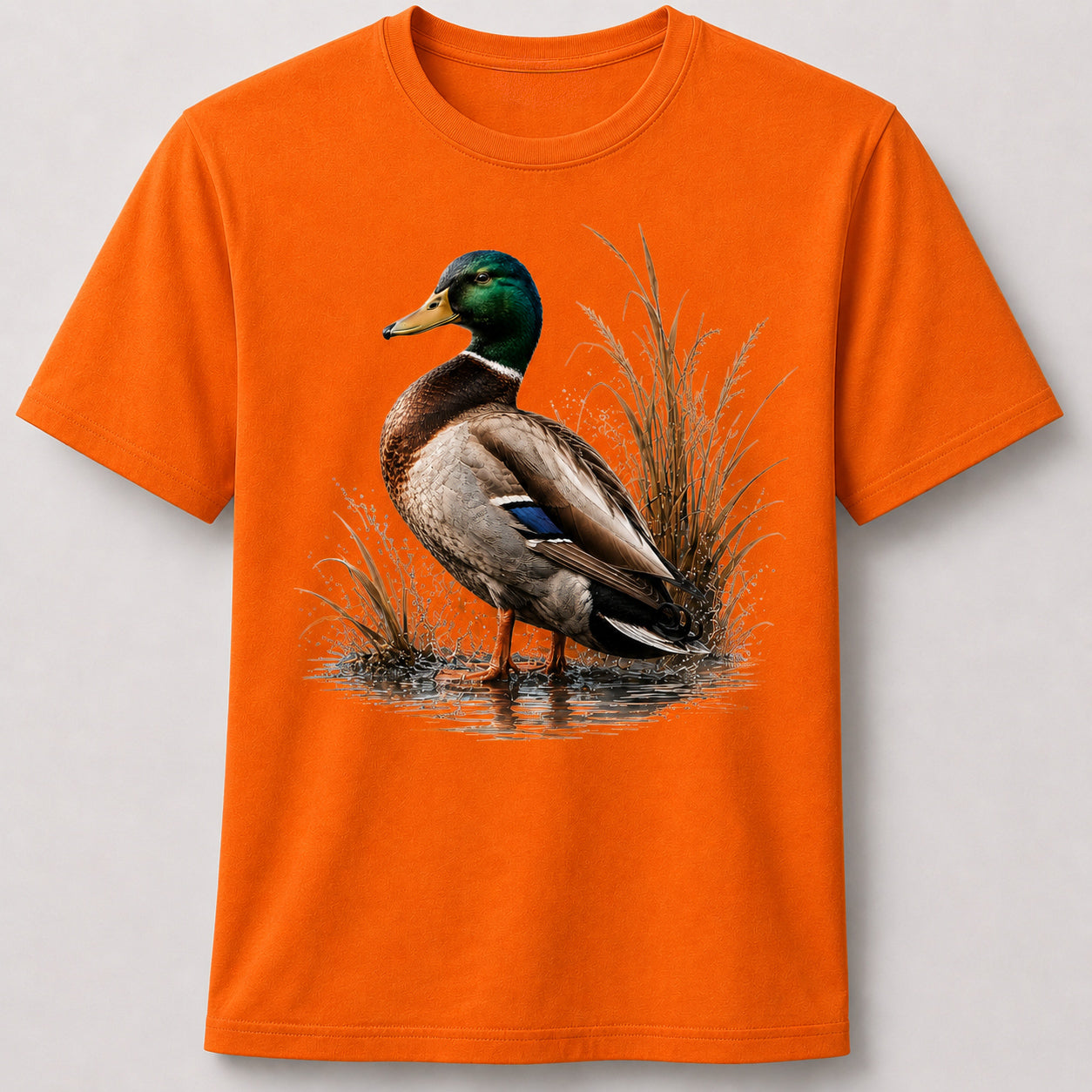 Hardstone Klasik Yeşilbaş Ördek Baskılı %100 Pamuk T-Shirt