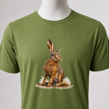 Hardstone Yabani Tavşan Baskılı %100 Pamuk T-Shirt