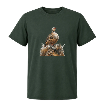 Hardstone Kınalı Keklik Baskılı %100 Pamuk T-Shirt - Haki ürün ana görseli