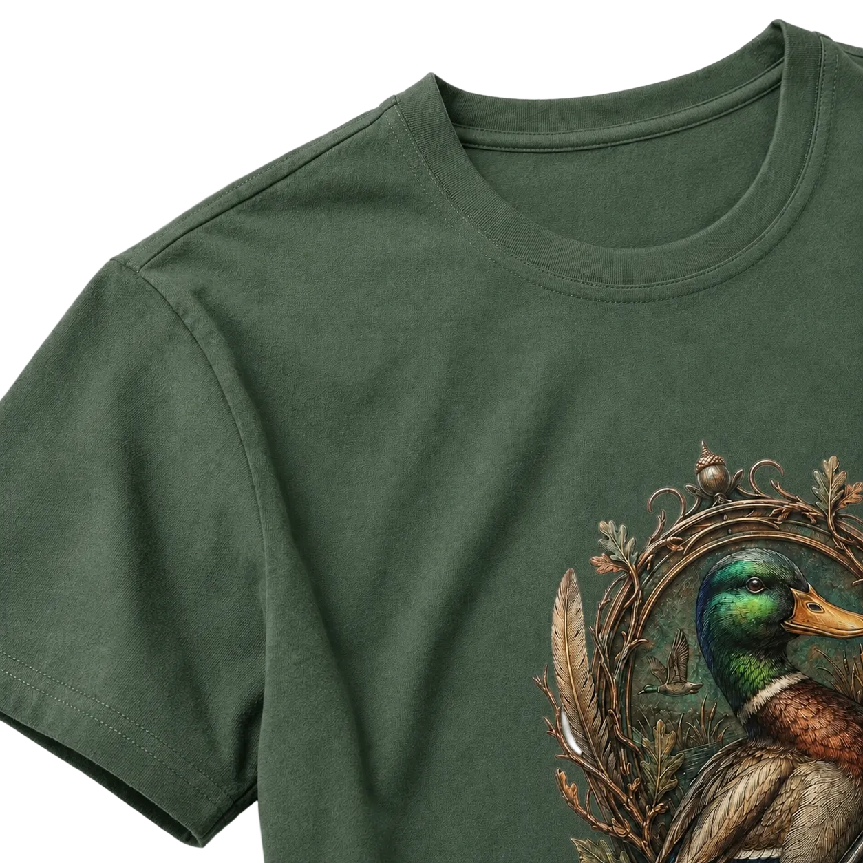Hardstone Yeşilbaş Ördek Baskılı %100 Pamuk T-Shirt ürün detay görseli