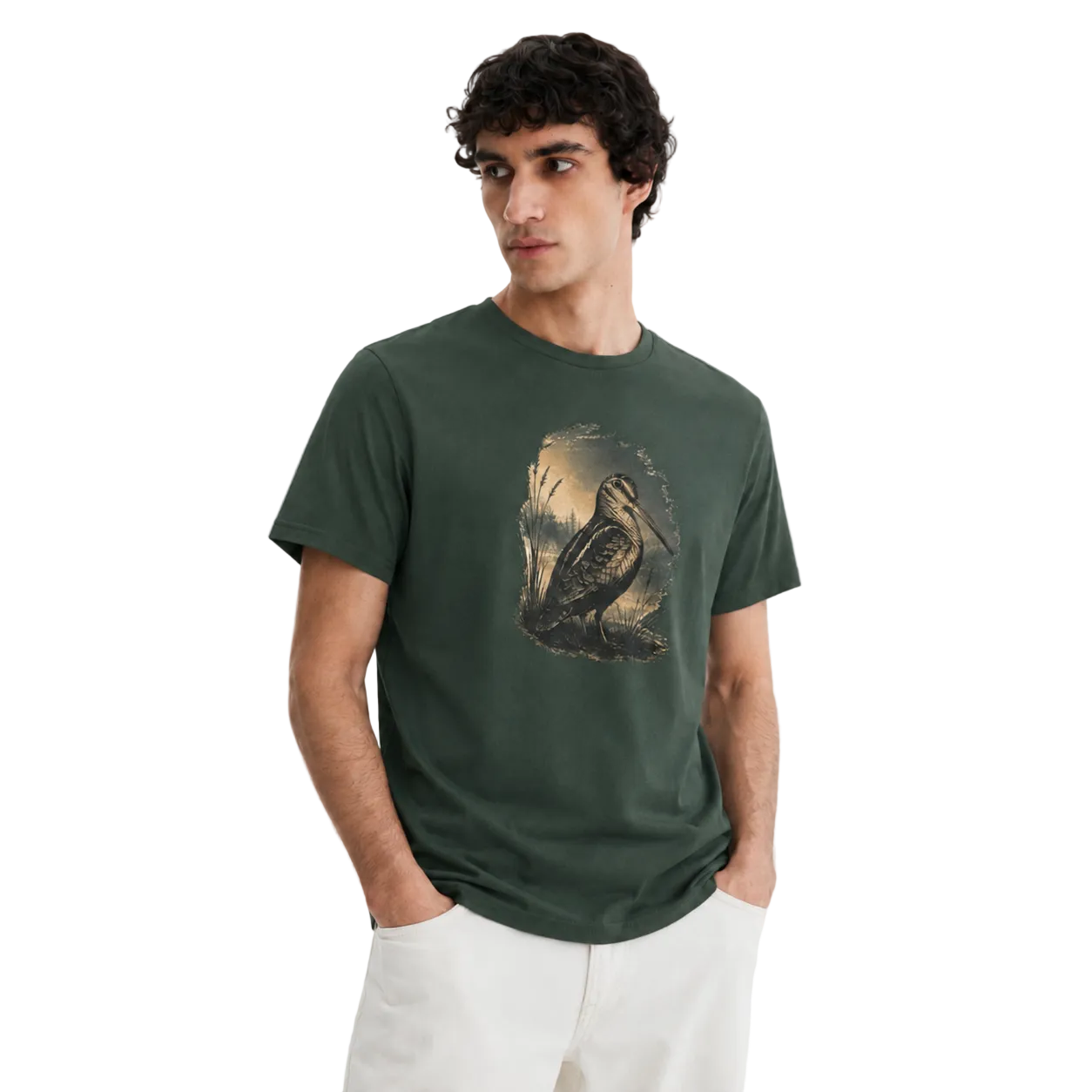 Hardstone Çulluk Kuşu Baskılı %100 Pamuk T-Shirt ürün ana görseli