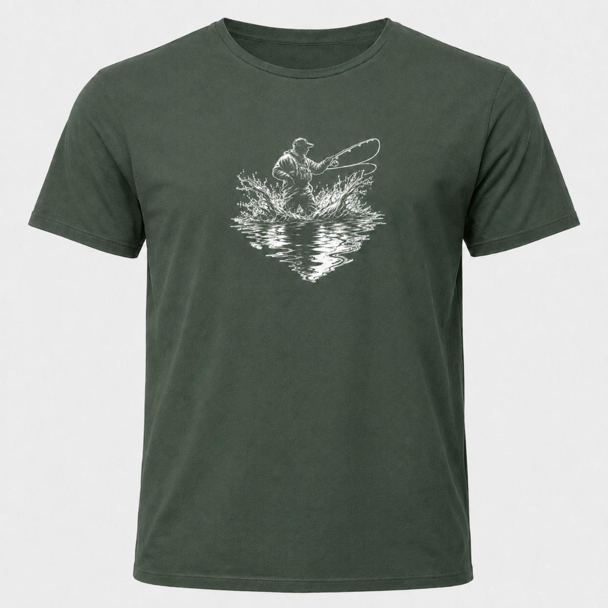 Hardstone At-Çek Balıkçı Baskılı %100 Pamuk T-Shirt