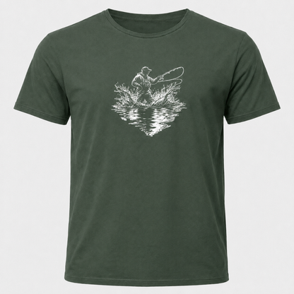 Hardstone At-Çek Balıkçı Baskılı %100 Pamuk T-Shirt