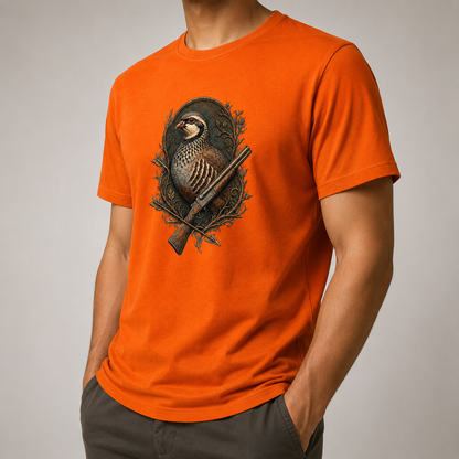 Hardstone Tüfekli Keklik Baskılı %100 Pamuk T-Shirt
