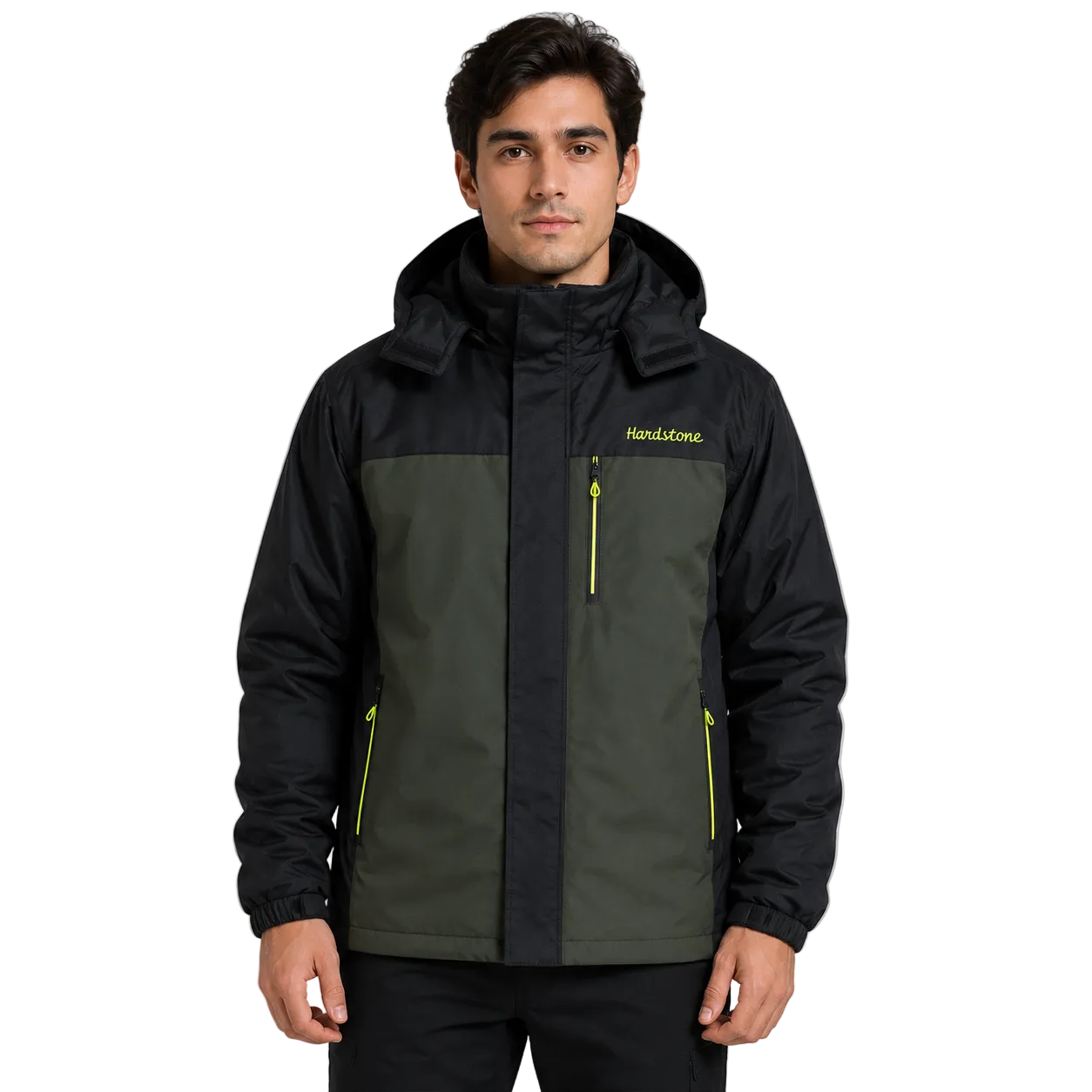 Hardstone Oxford Kapüşonlu Erkek Kaban – Sarı İz