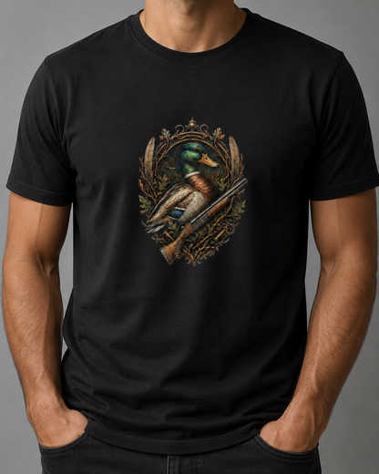 Hardstone Yeşilbaş Ördek Baskılı %100 Pamuk T-Shirt