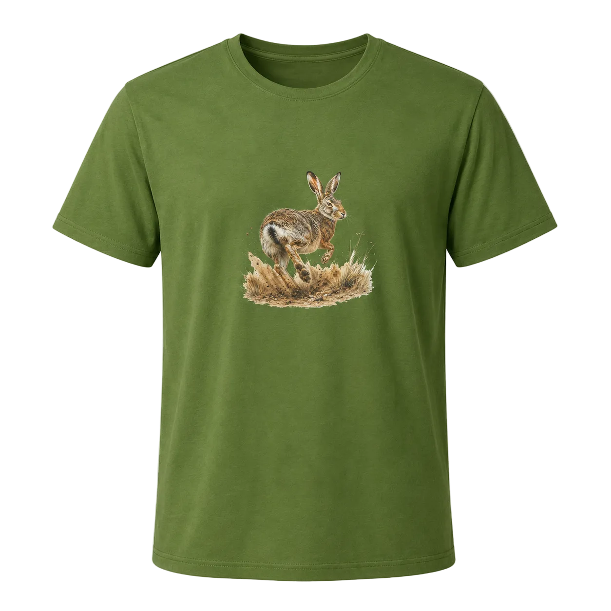 Hardstone Koşan Tavşan Baskılı %100 Pamuk T-Shirt ürün ana görseli