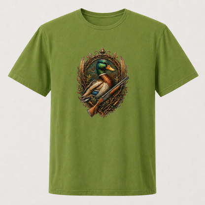 Hardstone Yeşilbaş Ördek Baskılı %100 Pamuk T-Shirt