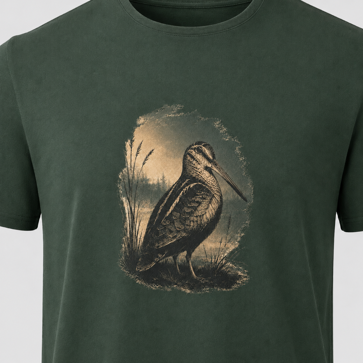 Hardstone Çulluk Kuşu Baskılı %100 Pamuk T-Shirt model üzerinde görünüm